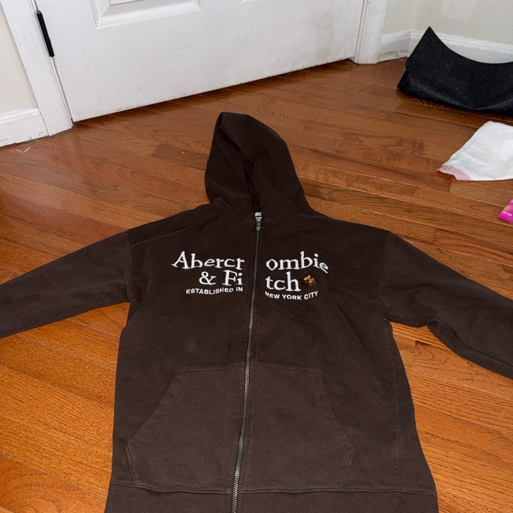Abercrombie & Fitch Chocolate Brown Zip-Up Hoodie